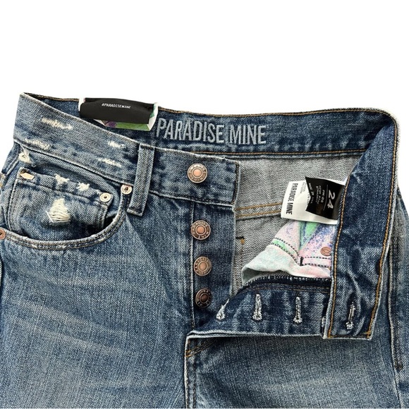 Aritzia Paradise Mine High Rise Straight Distressed Jeans - Picture 4 of 6